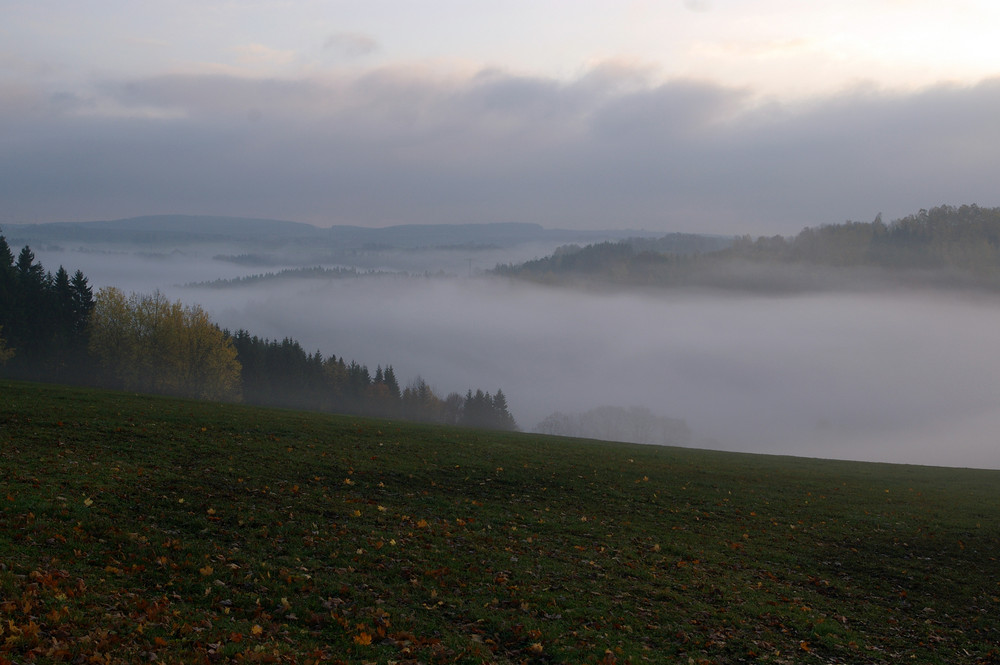 Herbstmorgen im Erzgebirge