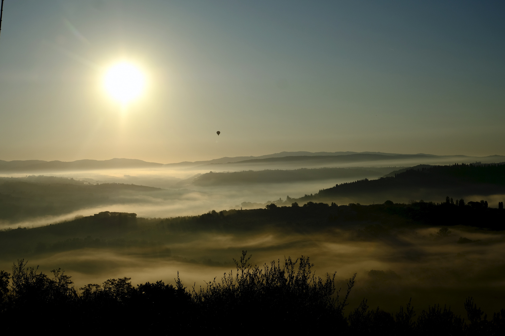 Herbstmorgen in der Toskana