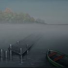 Herbstnebel am See