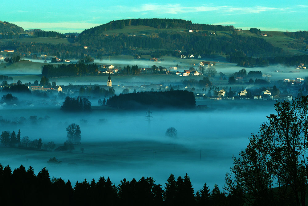 Herbstnebel im Allgäu