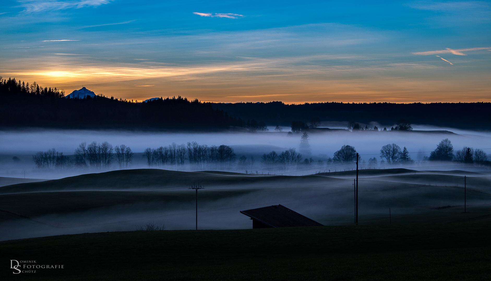 Herbstnebel im Allgäu