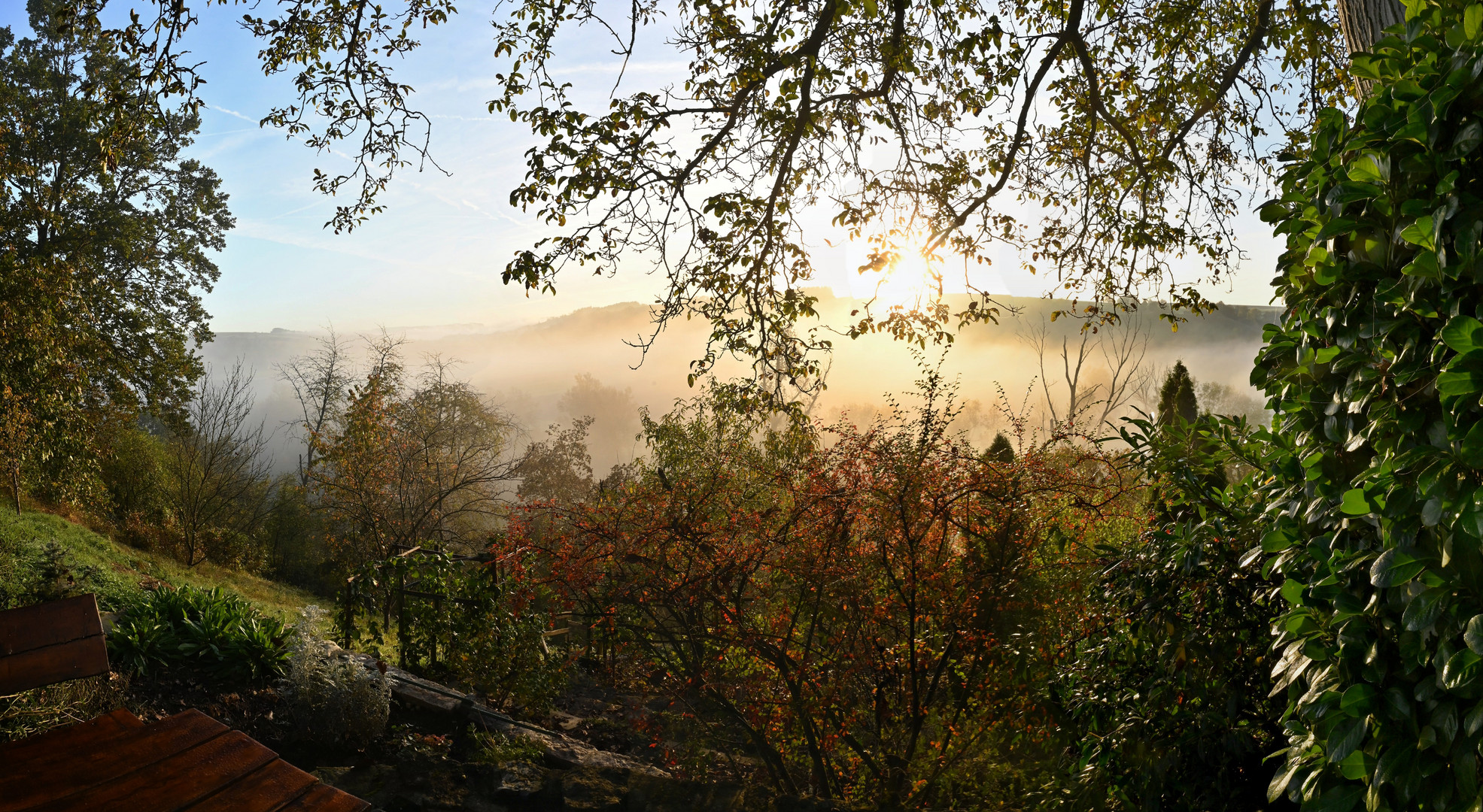 Herbstnebel im Kochertal