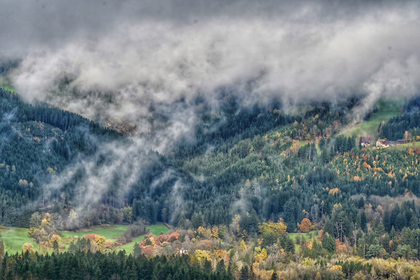 Herbstnebel in der Steiermark