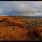 Herbstpanorama Siebengebirge Drachenfels Löwenburg Bad Honnef Rhein