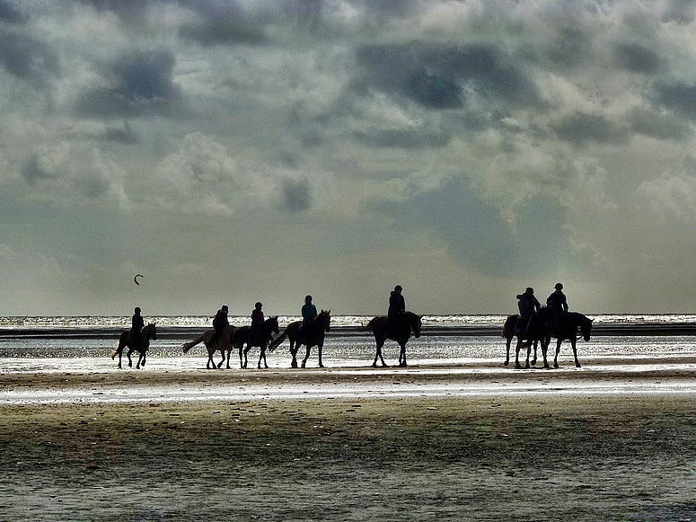 Herbstritt am Strand