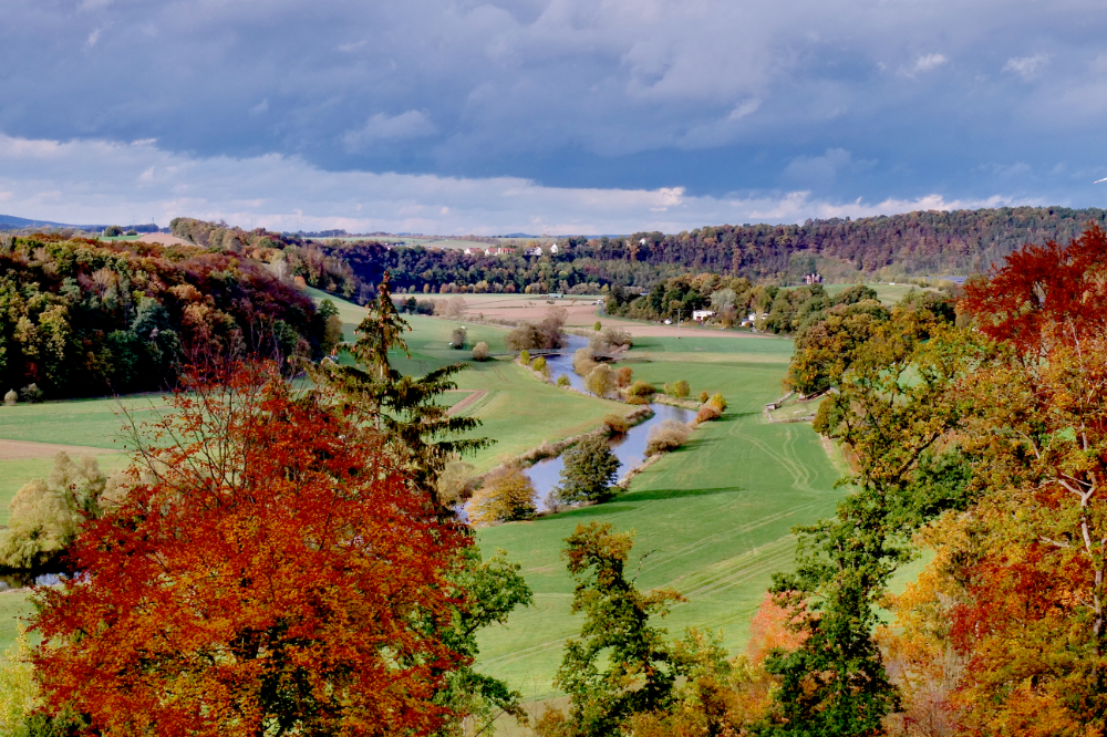 Herbstsonne im Fuldatal/Nordhessen