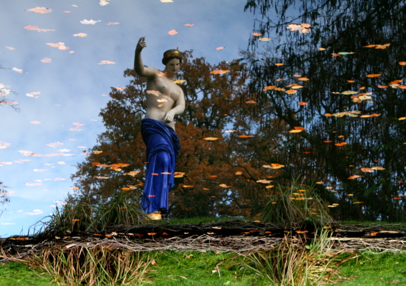 Herbstspiegelung im Branitzer Park - Cottbus