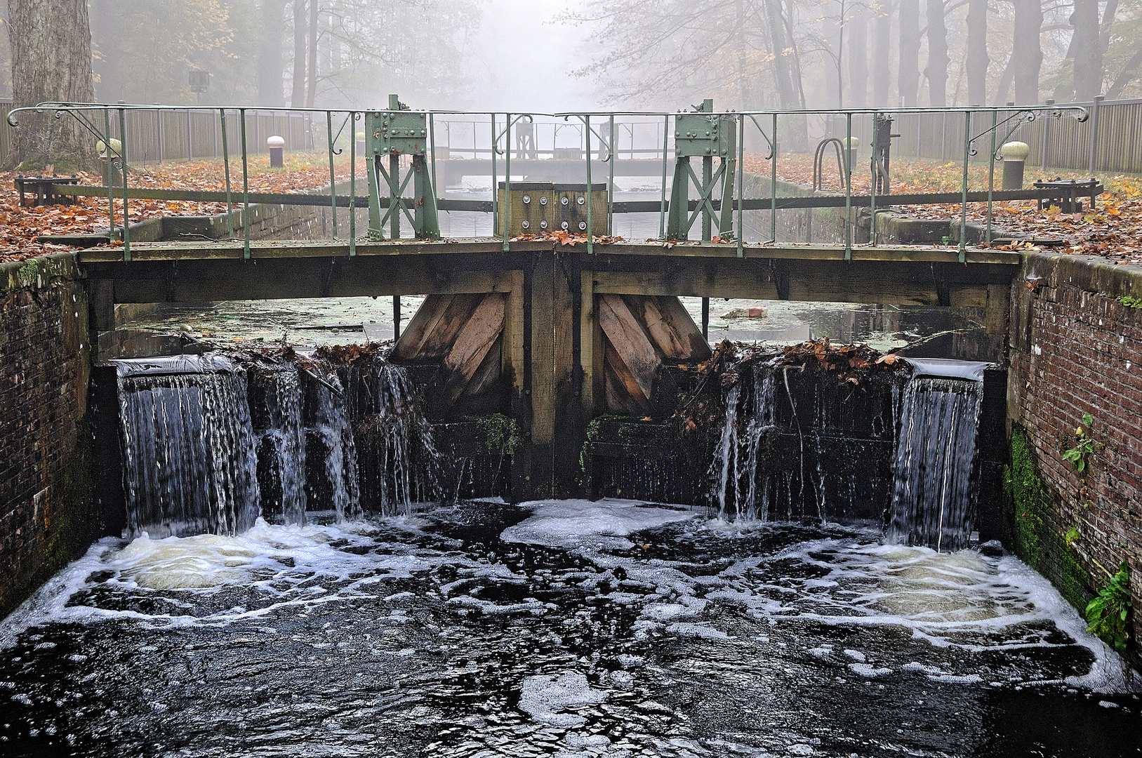 Herbststimmung, alte Koppelschleuse in Meppen