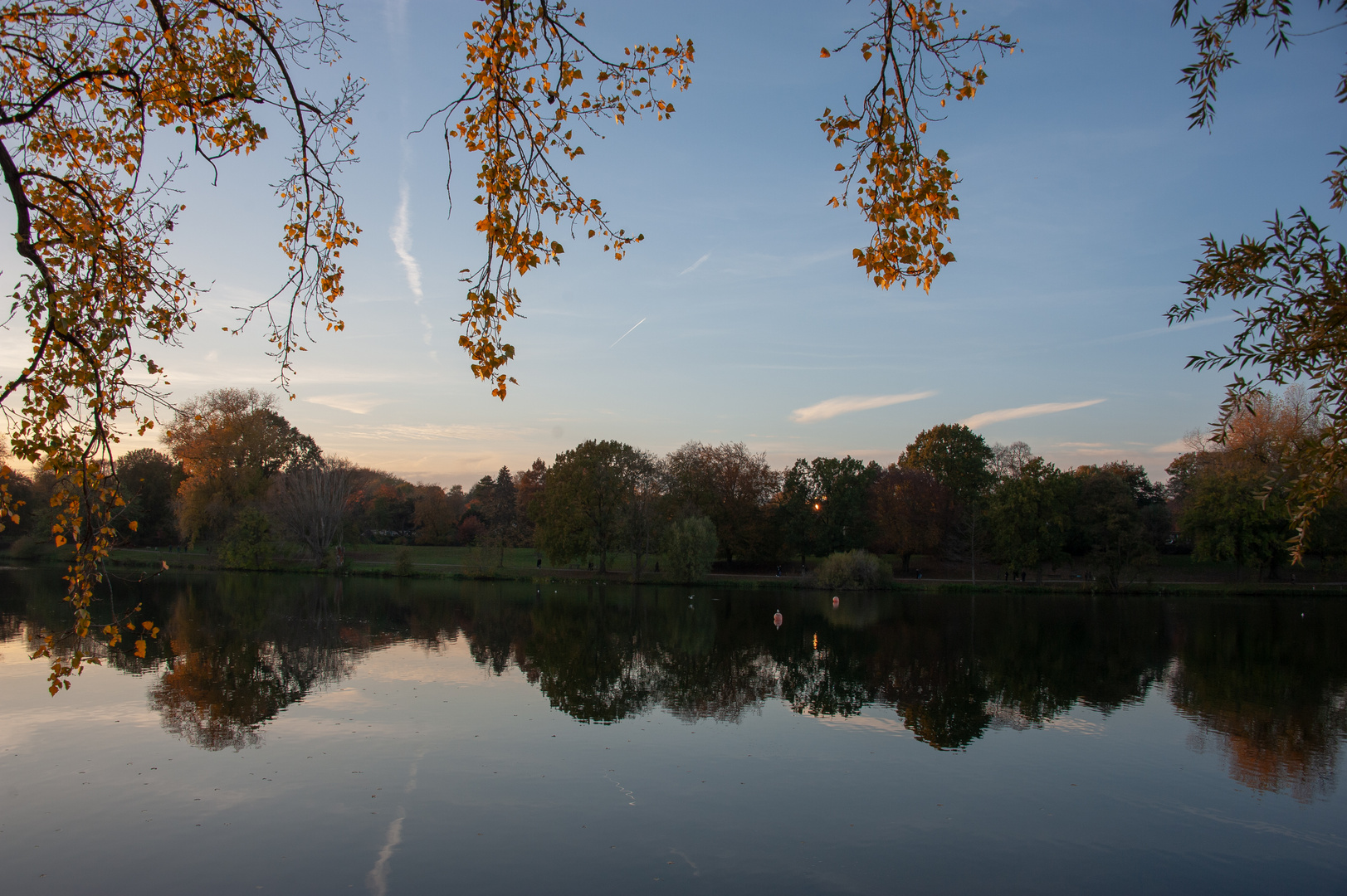 Herbststimmung am Abend, Aasee Münster 2