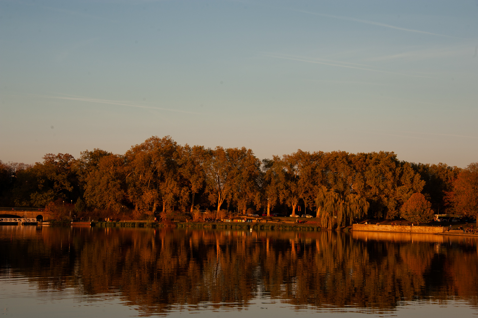 Herbststimmung am Abend, Aasee Münster 6