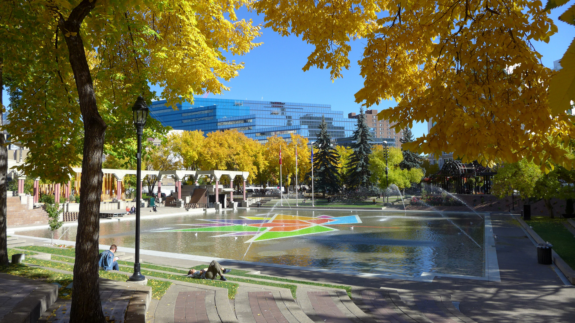 Herbststimmung am Platz der Olympiade in Calgary