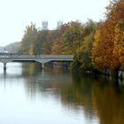 Herbststimmung an der Isar, München.