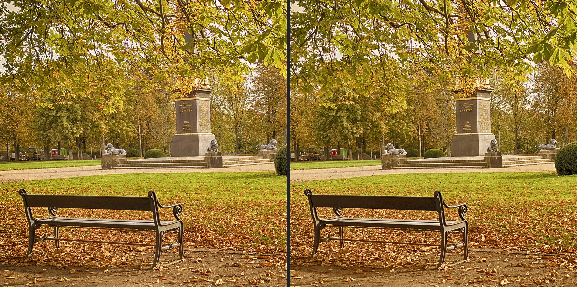 Herbststimmung auf dem Löwenwall (3D)