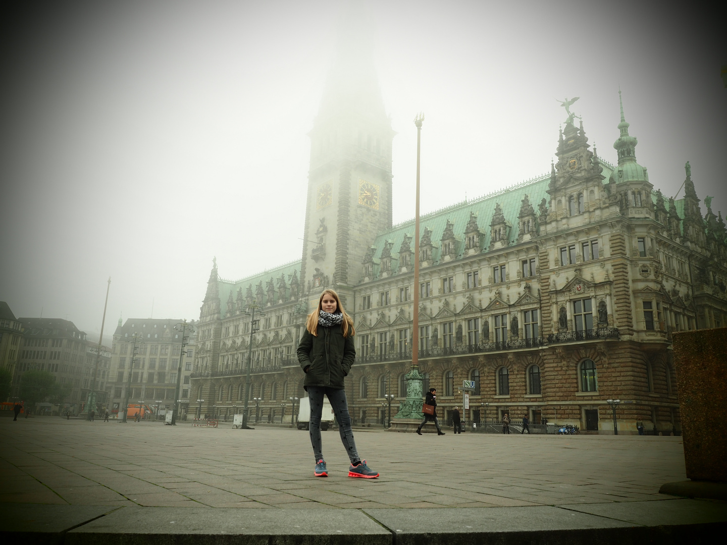 Herbststimmung in Hamburg am Rathaus