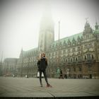 Herbststimmung in Hamburg am Rathaus