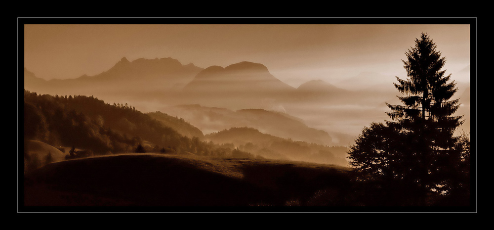 Herbststimmung in sepia