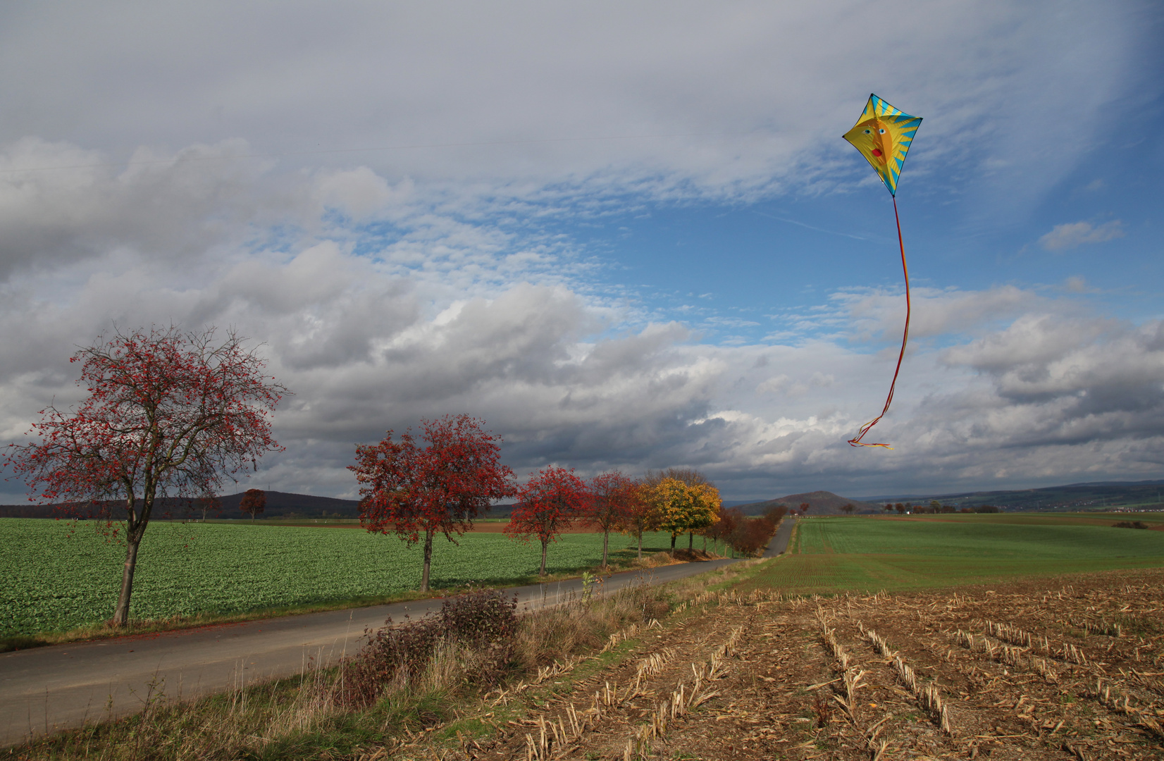 Herbststimmung mit Drachen