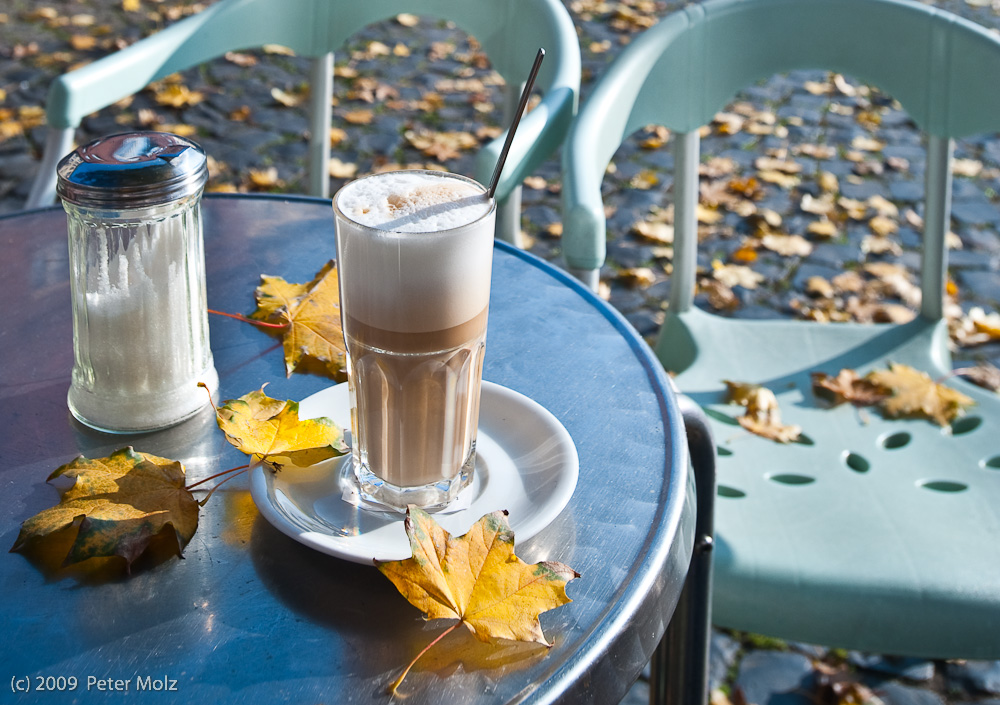 Herbststimmung mit Latte MacChiato / Mainz 2009