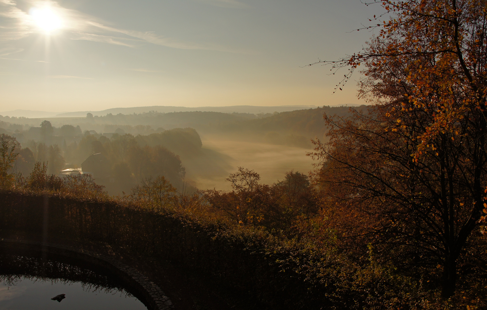 Herbststimmung über dem Zschopautal