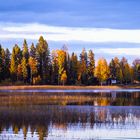 Herbststimmung Vattuträsk See am Polarkreis 