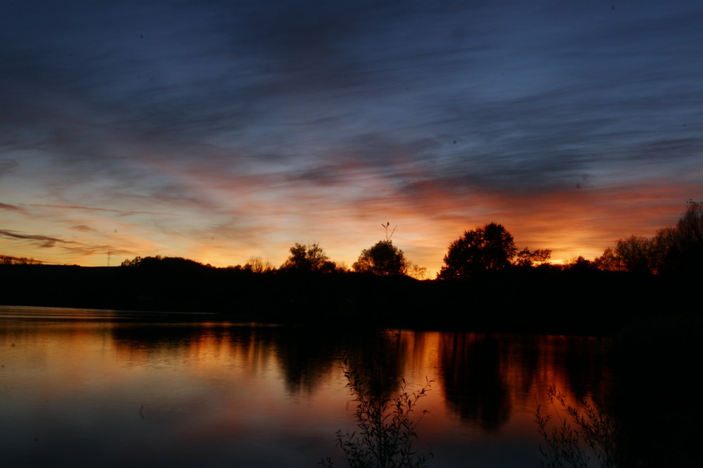 Herbststimmung zur blauen Stunde