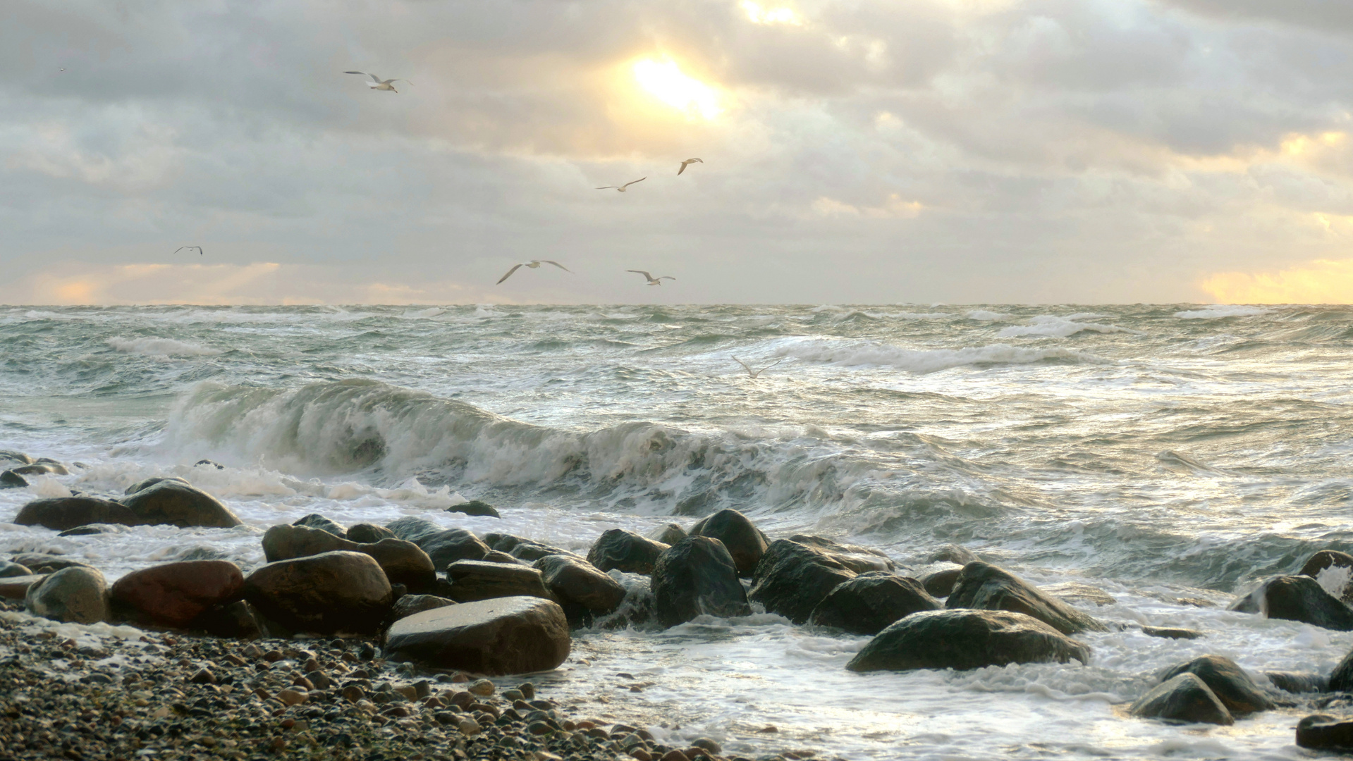 Herbststürme Bis Stärke 11 Legen Nordseeküsten Lahm Fähren Nach Helgoland Gestrichen - 6vgky7x