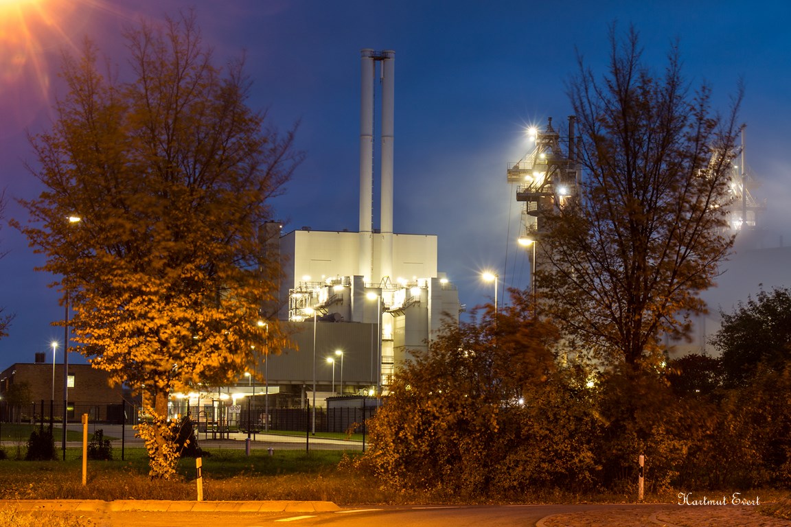 Herbstzeit an der Müllverbrennungsanlage