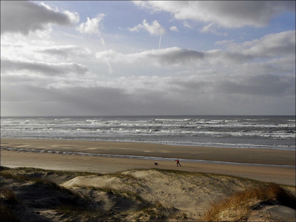 herfst strandweer