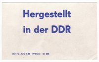 Hergestellt in der DDR
