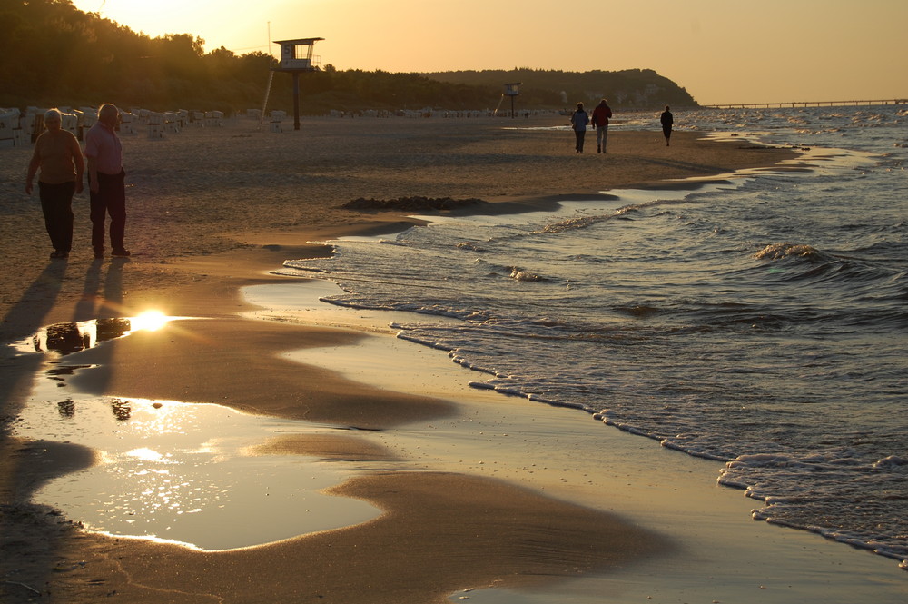 Heringsdorfer Strand im Abendrot