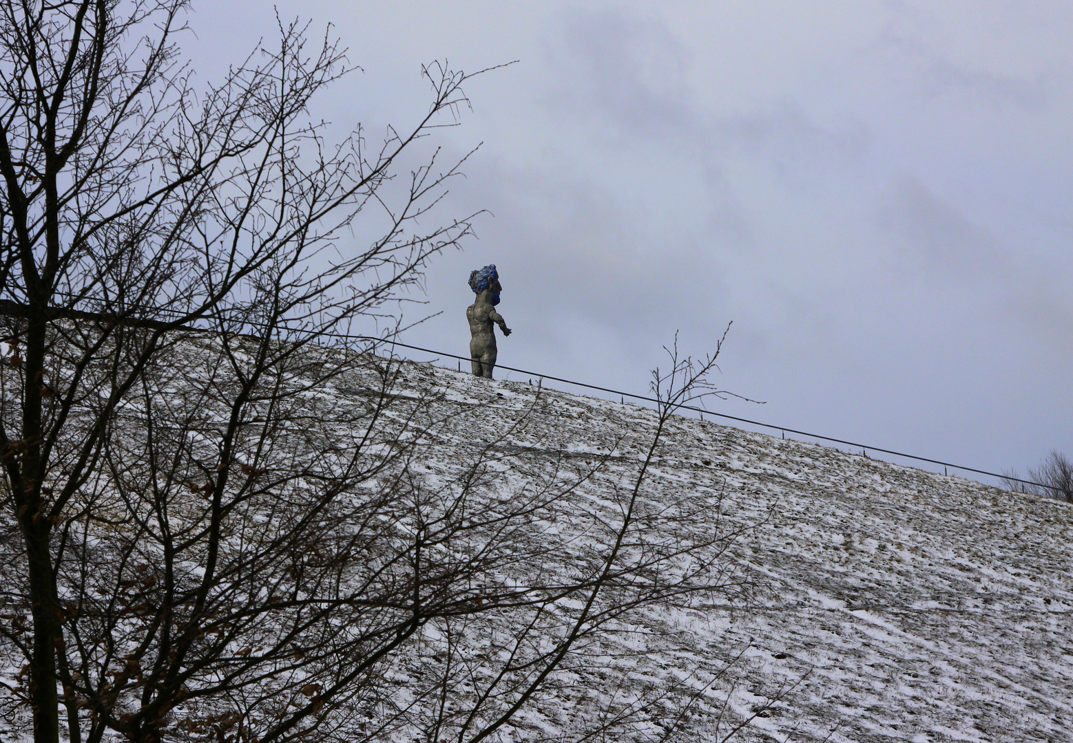 Herkules beim Winterspaziergang