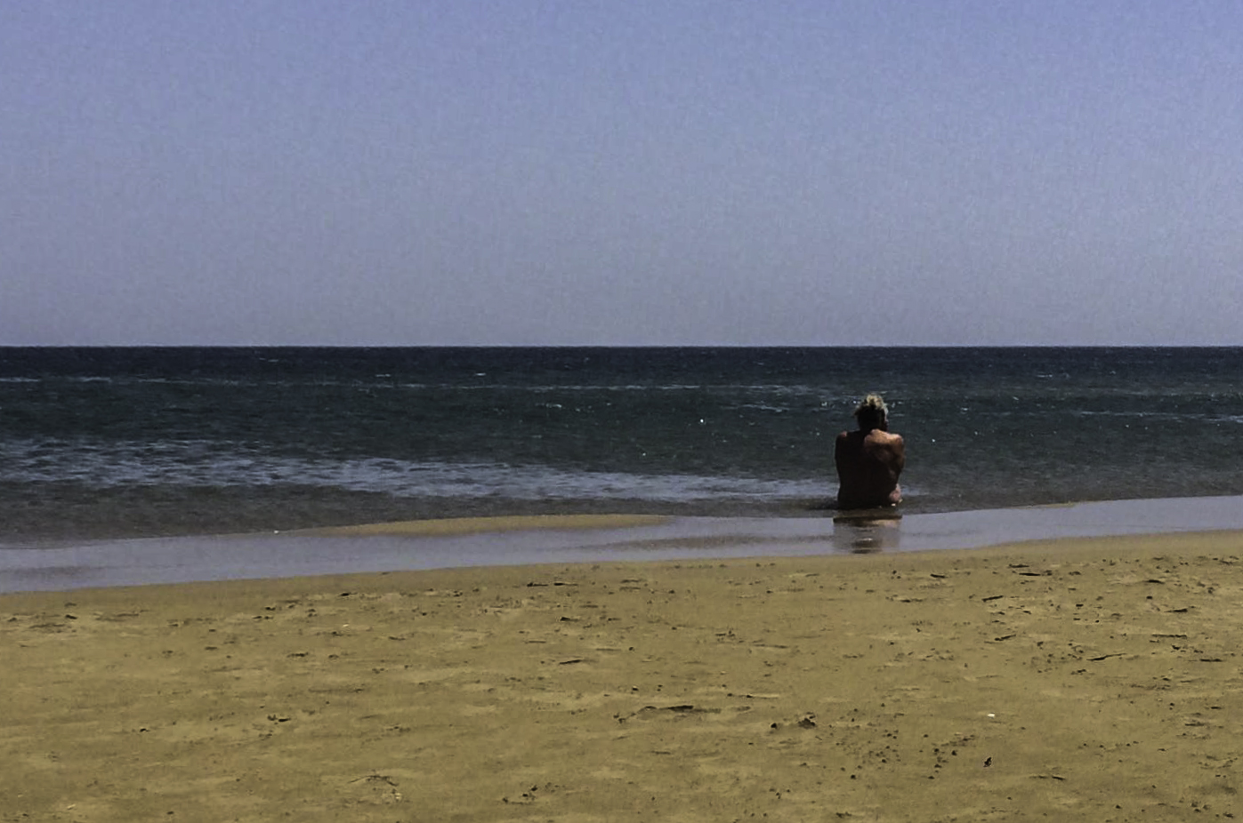 Hermann allein im Meer 