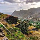 Hermigua Talblick mit Teide - La Gomera