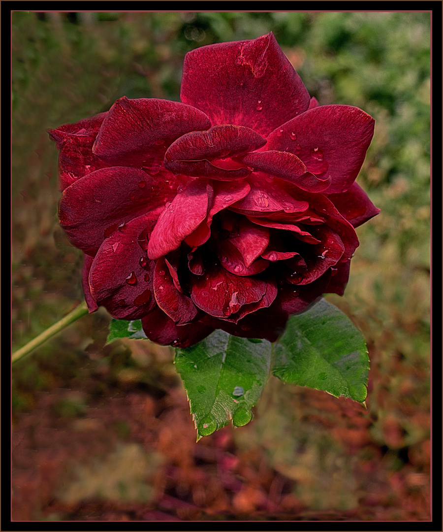 Hermosa   rosa bordeaux 