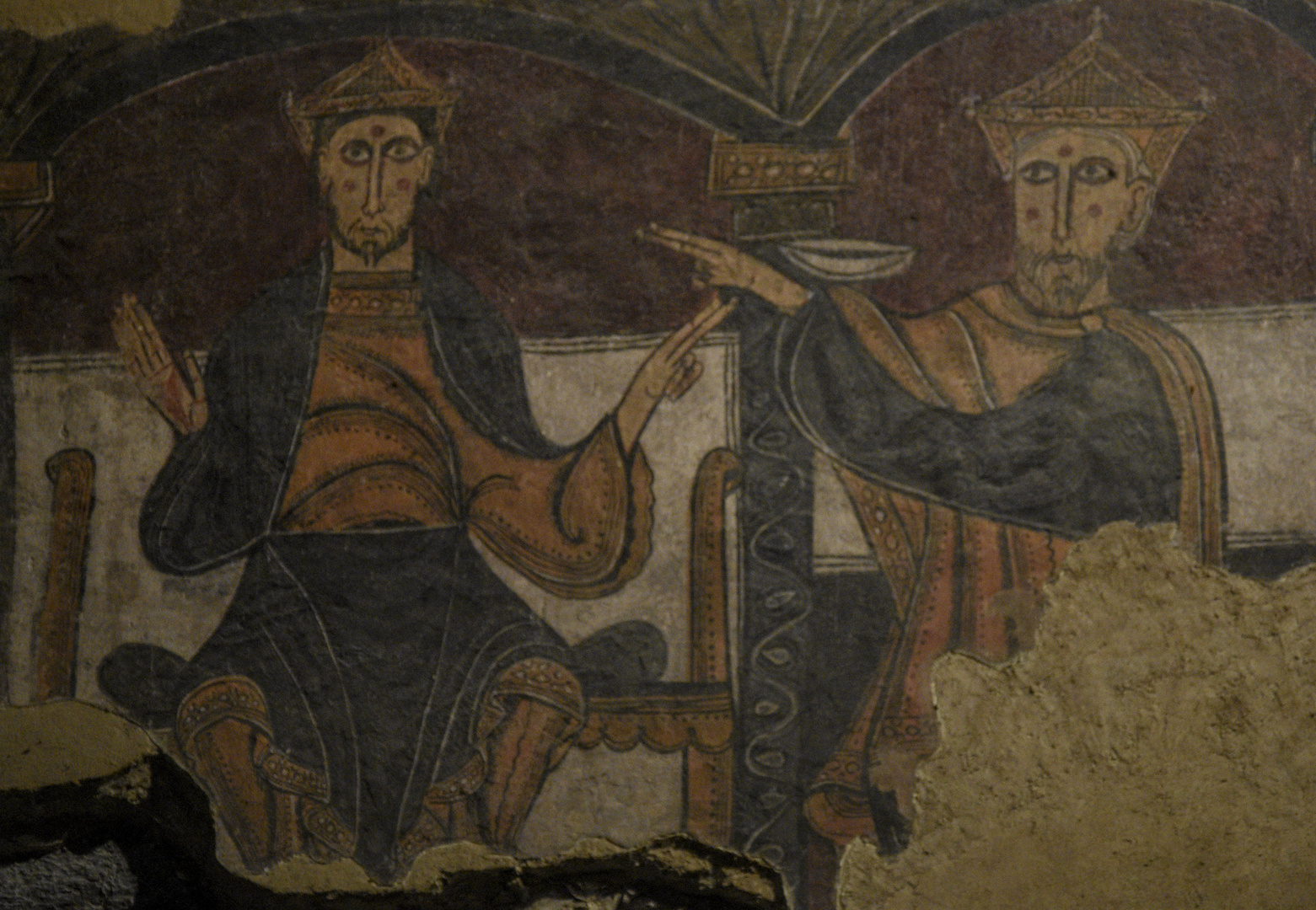 Herodes de gresca amb el rei Gaspar. Santa Maria de Taüll jpeg