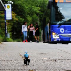 Herr Krause versucht es mit dem Bus ...