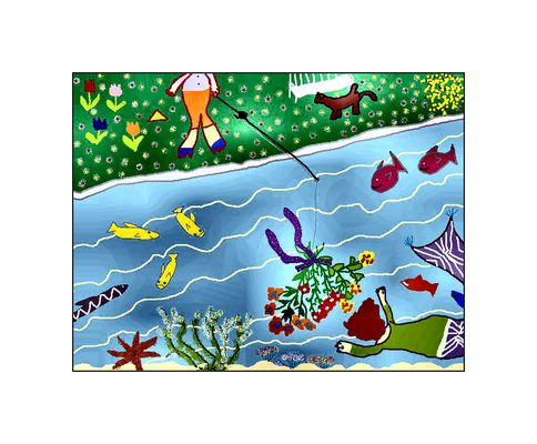 Herr Krox angelt sich eine Frau