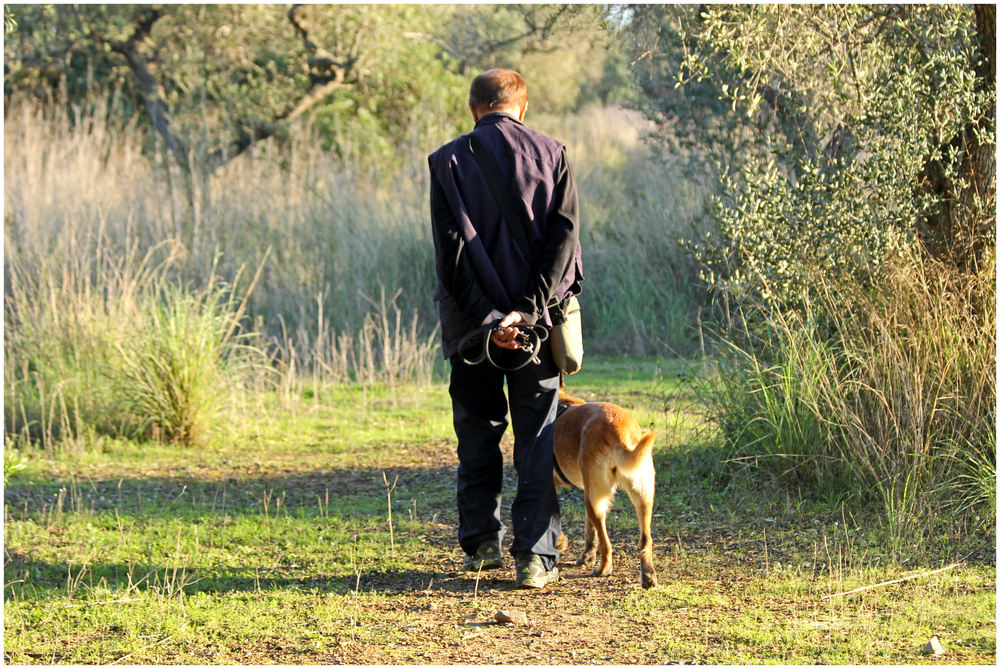 Herr und Hund