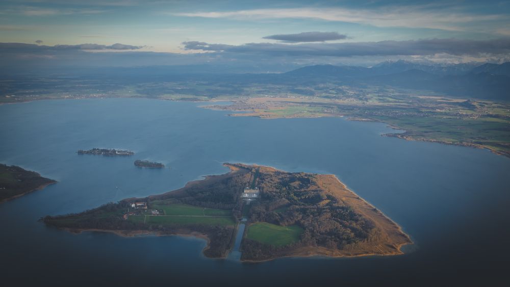 Herrenchiemsee von oben