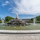 Herrenchiemsee -Wasserspiele und Schloss 