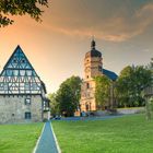 Herrenhaus und Kirche in Kürbitz