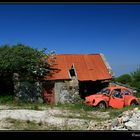 Herrlich - Cottage mit VW Käfer bei Ballycroy, Irland County Mayo