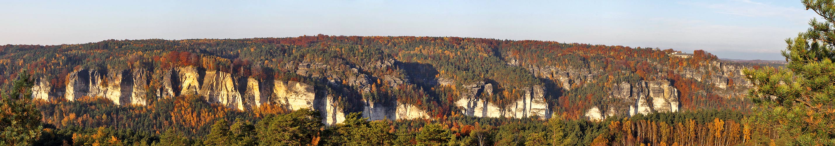 Herrlich die weißen Wände und die Bastei 30 Minuten vor Sonnenuntergang...