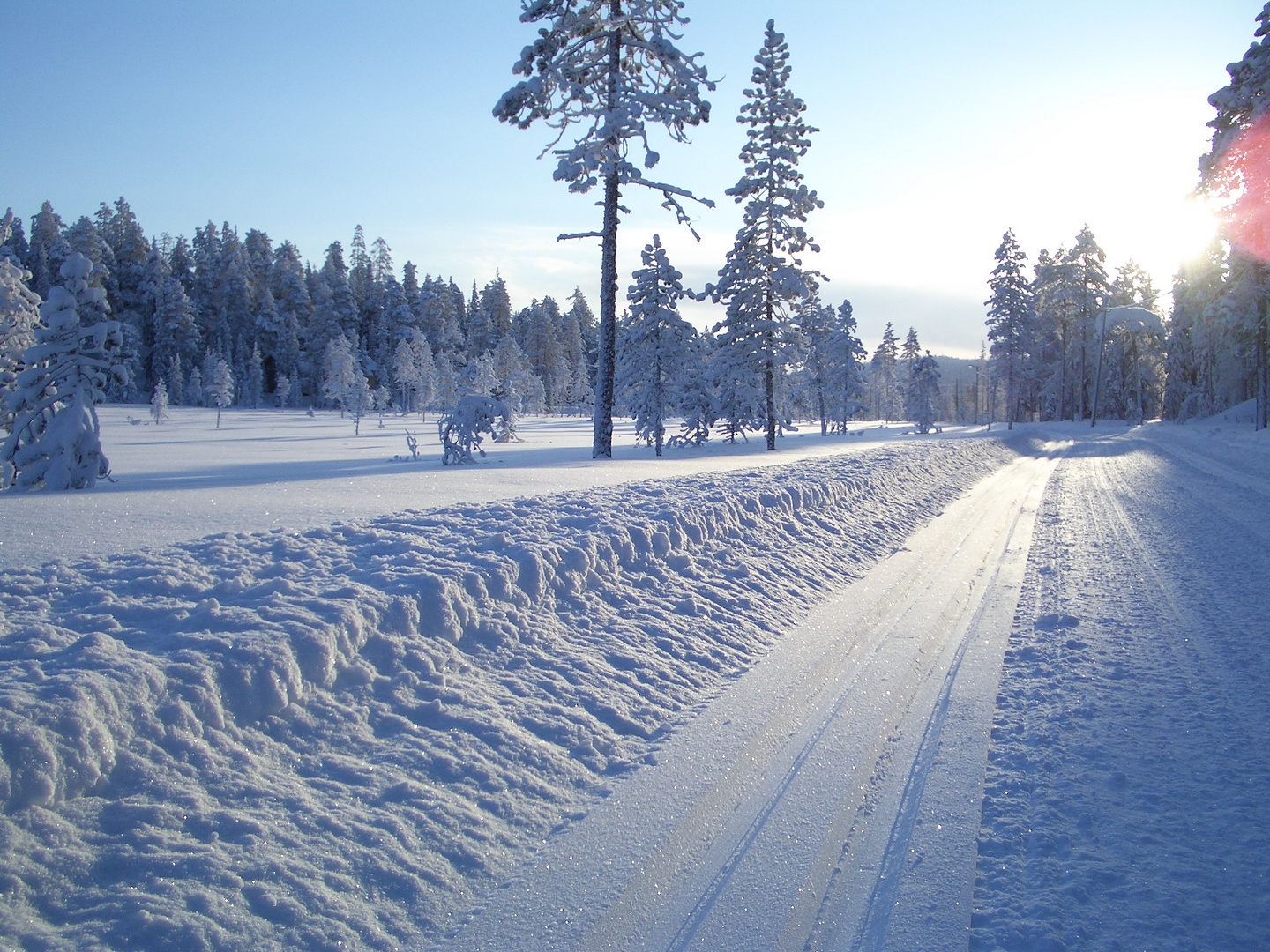 Herrliche Ausblicke beim Langlauf in Finnland