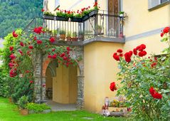 Herrliche Rosengärten in Poschiavo