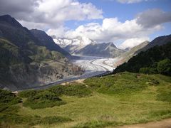 Herrliche Sicht auf Aletschgletscher