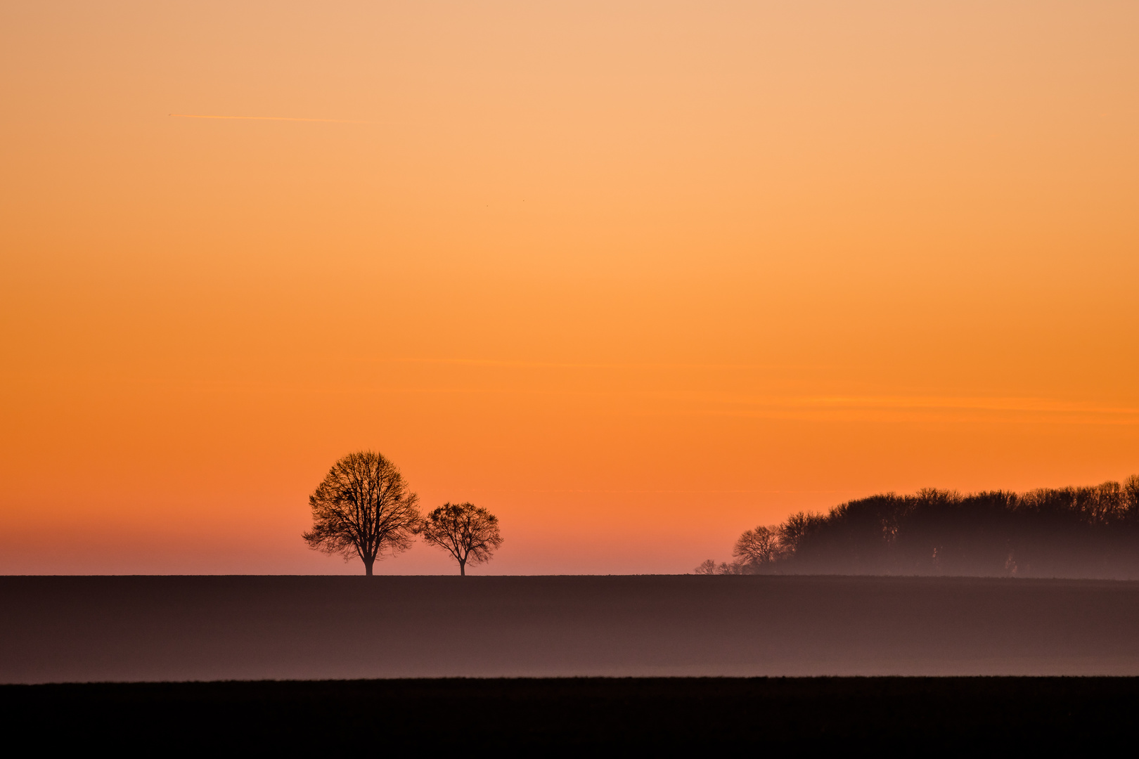 Herrliches Nachglühen am Himmel