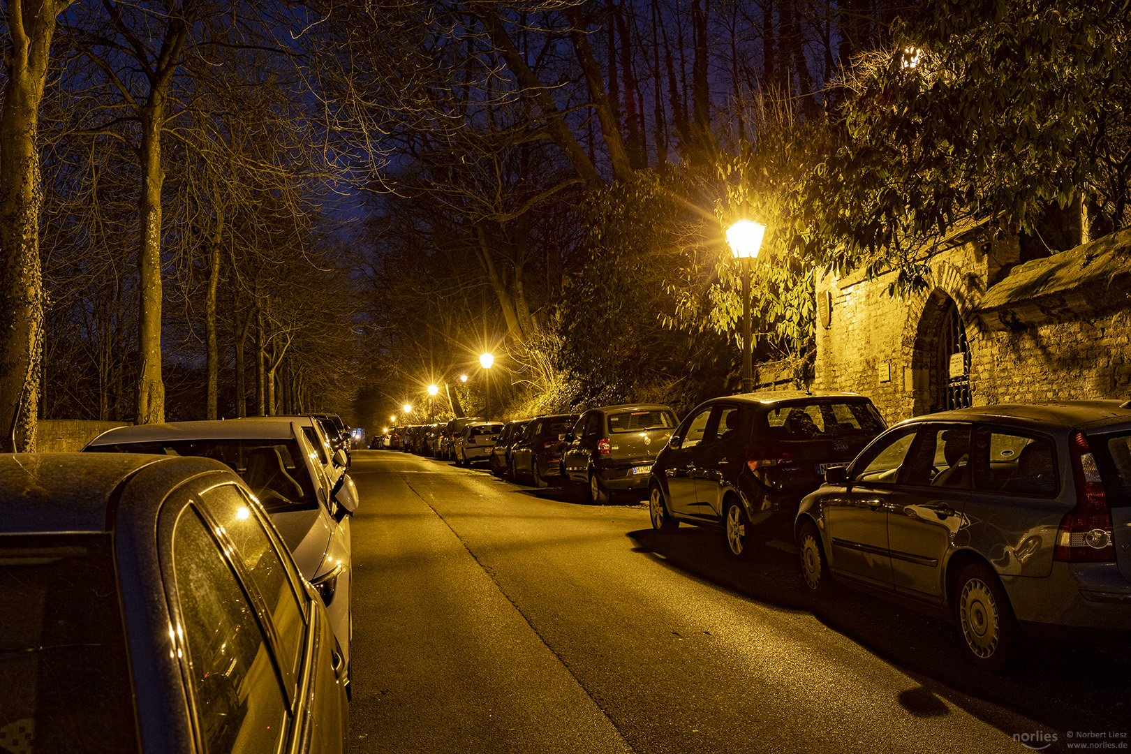 Herwartstraße bei Nacht