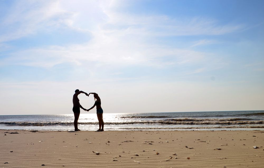 Herz Am Strand Foto Bild Erwachsene Menschen In Der Freizeit