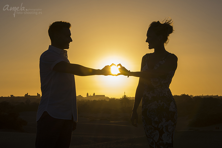 Herz bei Sonnenuntergang